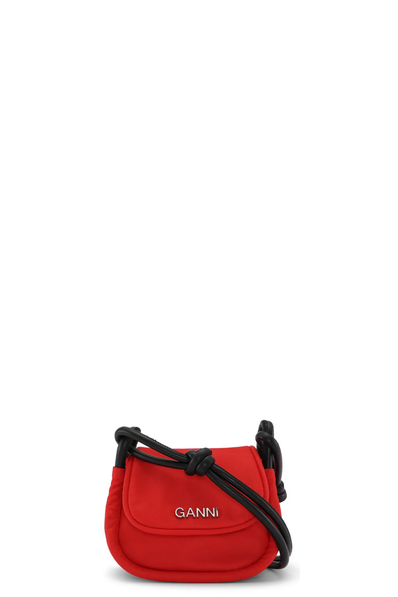 Sale GANNI Rote Umklappbare Tasche Mit Knoten Fiery Red