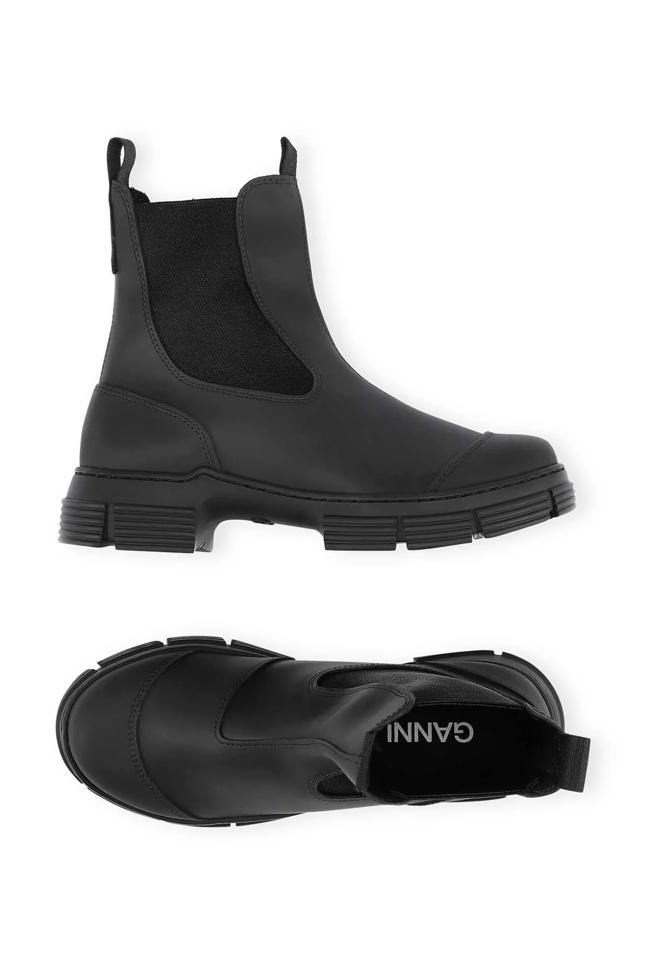 Clearance GANNI Rubber City Boots Black