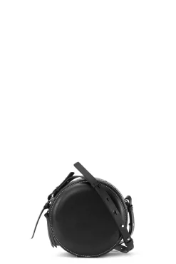 Outlet GANNI Runde Logo-Umhangetasche Black