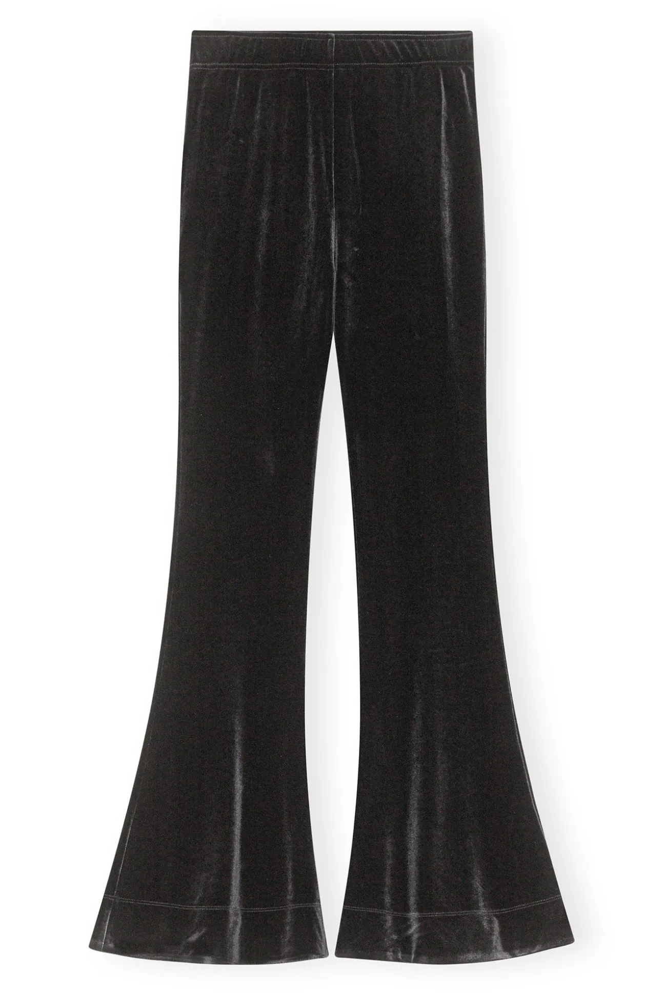 Sale GANNI Samt-Schlaghose Black