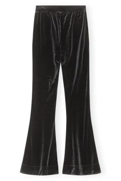 Sale GANNI Samt-Schlaghose Black