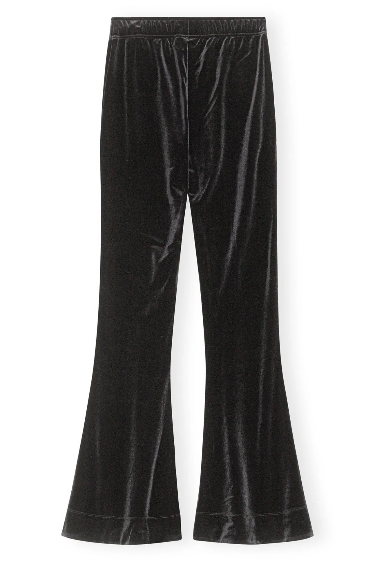 Sale GANNI Samt-Schlaghose Black