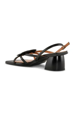 Hot GANNI Sandalen Mit Pfennigabsatz Und Schwarzem Schmetterlings-Strass Black