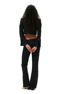 Cheap GANNI Schlaghose Aus Stretch-Jacquard Black
