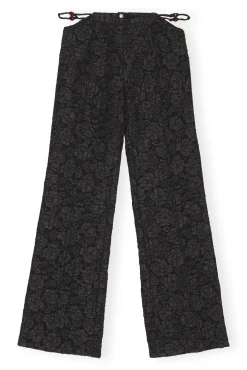 Cheap GANNI Schlaghose Aus Stretch-Jacquard Black