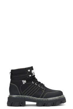 Outlet GANNI Schnurbarer Wanderschuh Black