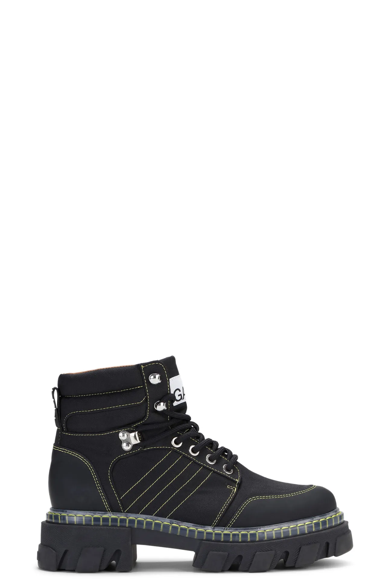 Outlet GANNI Schnurbarer Wanderschuh Black
