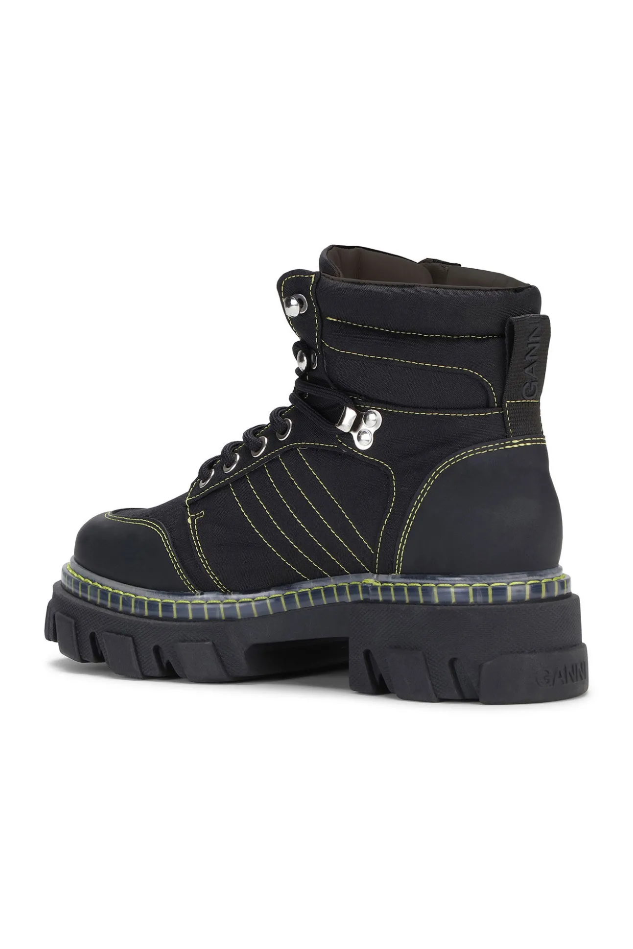 Outlet GANNI Schnurbarer Wanderschuh Black