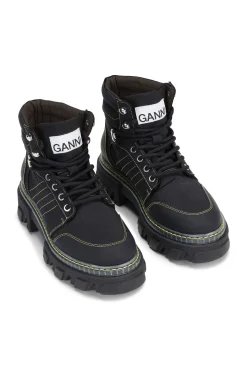 Outlet GANNI Schnurbarer Wanderschuh Black