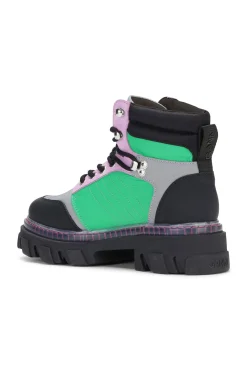 Sale GANNI Schnurbarere Wanderstiefel Kelly Green