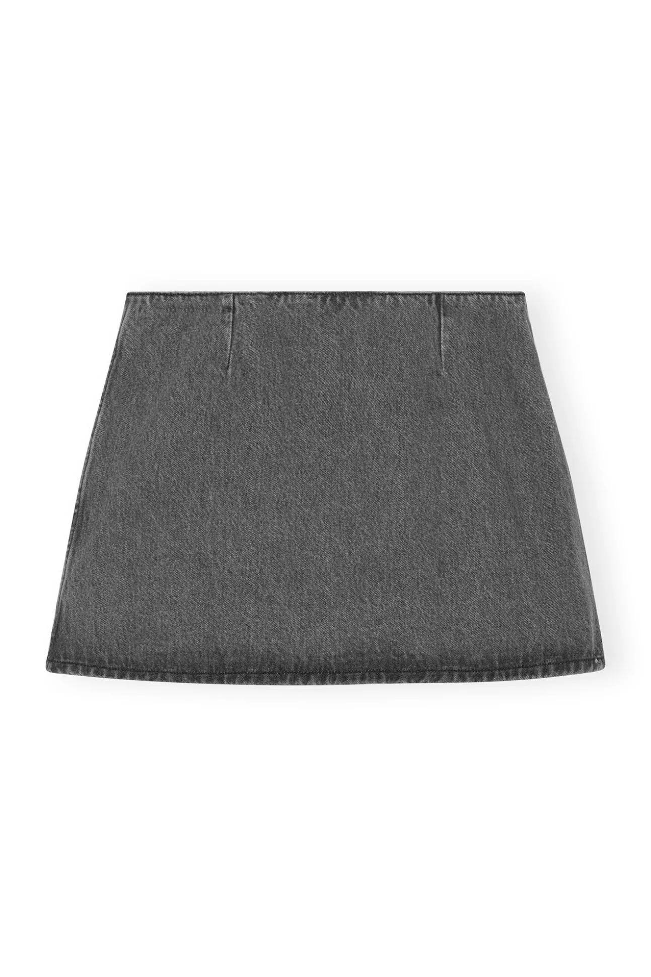 Hot GANNI Schwarz Gewaschener Wickel-Minirock Sharkskin