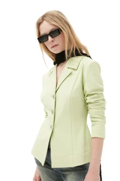Clearance GANNI Schwarze Rechteckige Sonnenbrille Black
