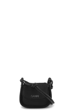 Sale GANNI Schwarze Umklappbare Tasche Mit Knoten Black