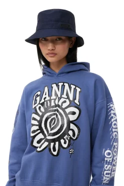Store GANNI Schwarzer Fischerhut Aus Tech-Gewebe Black