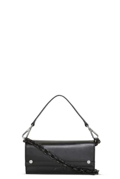 Cheap GANNI Schwarzes Banner-Envelope-Portemonnaie Mit Kette Black