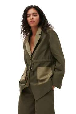 Best GANNI Schwere Twill-Jacke Kalamata