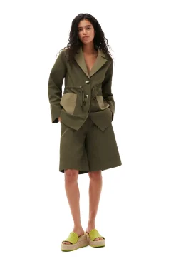 Best GANNI Schwere Twill-Jacke Kalamata