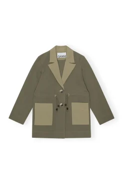 Best GANNI Schwere Twill-Jacke Kalamata