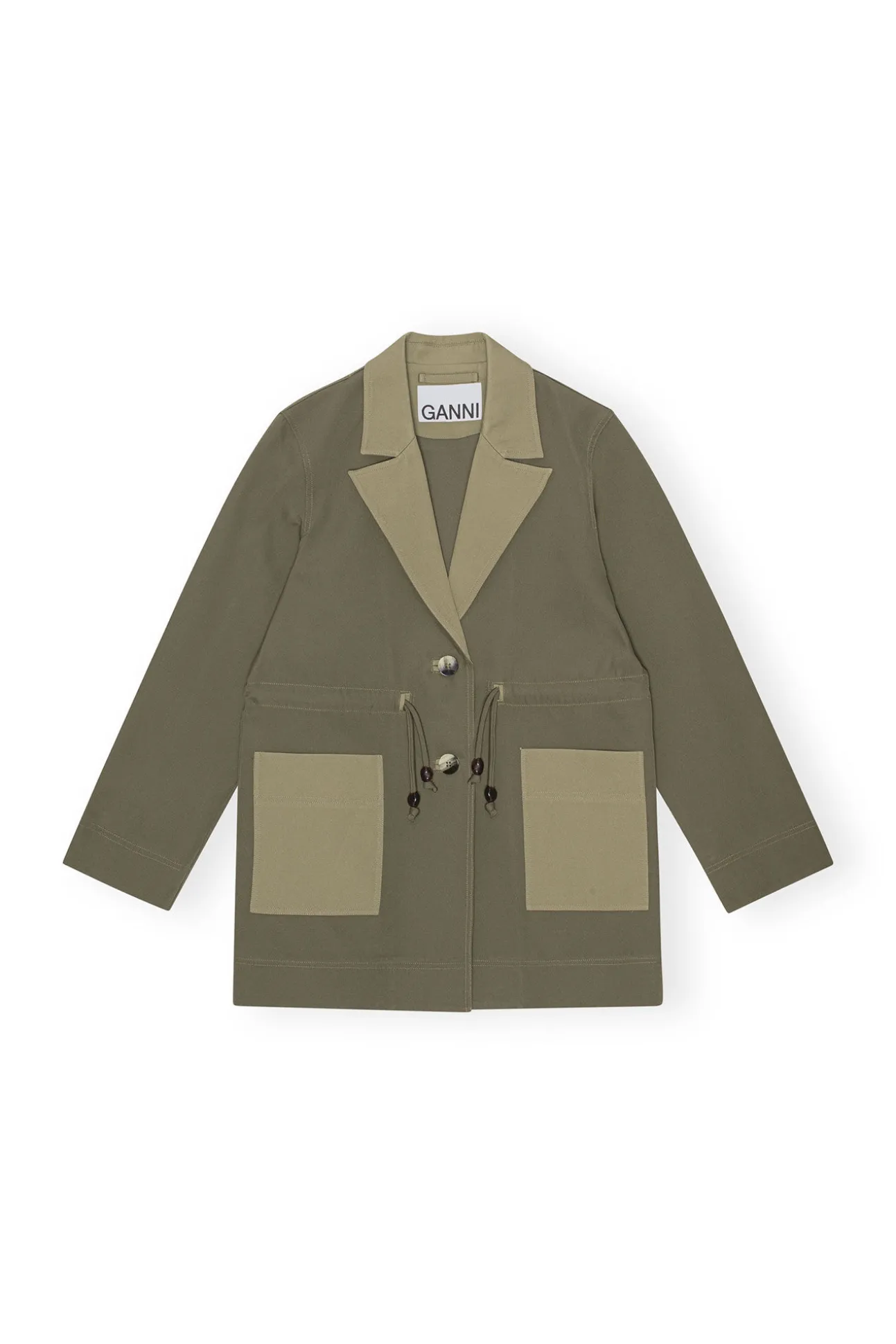 Best GANNI Schwere Twill-Jacke Kalamata