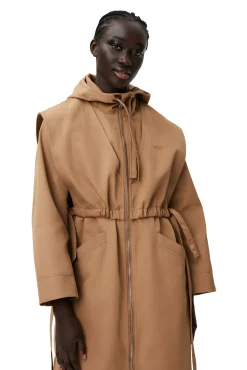 Best GANNI Schwerer Twill-Mäntel In Oversize-Passform Petrified Oak
