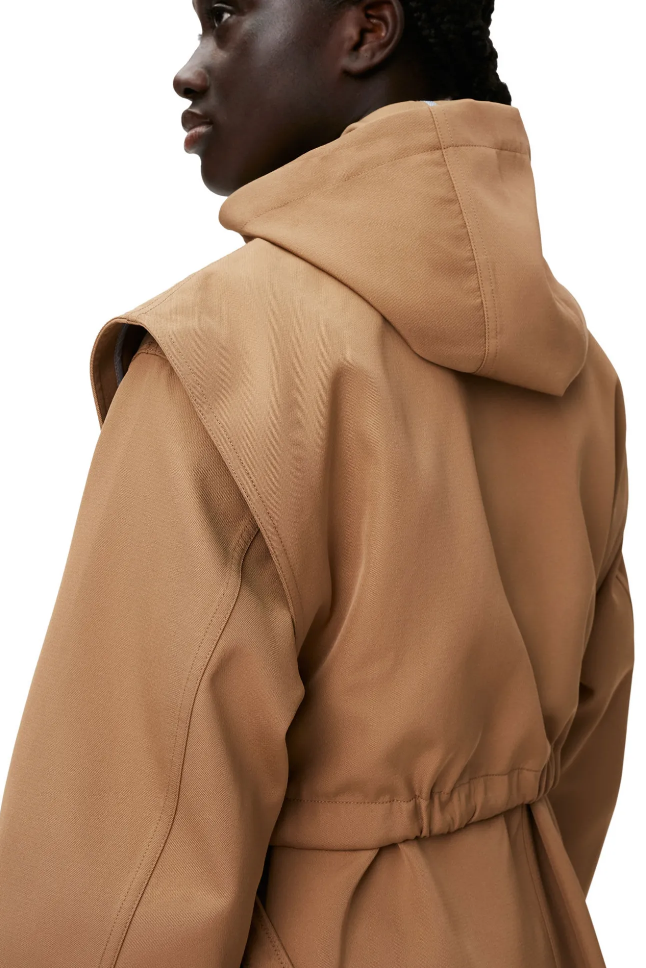 Best GANNI Schwerer Twill-Mäntel In Oversize-Passform Petrified Oak