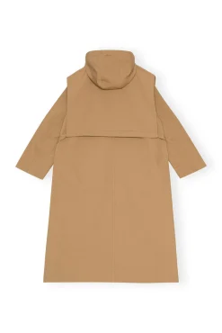 Best GANNI Schwerer Twill-Mäntel In Oversize-Passform Petrified Oak
