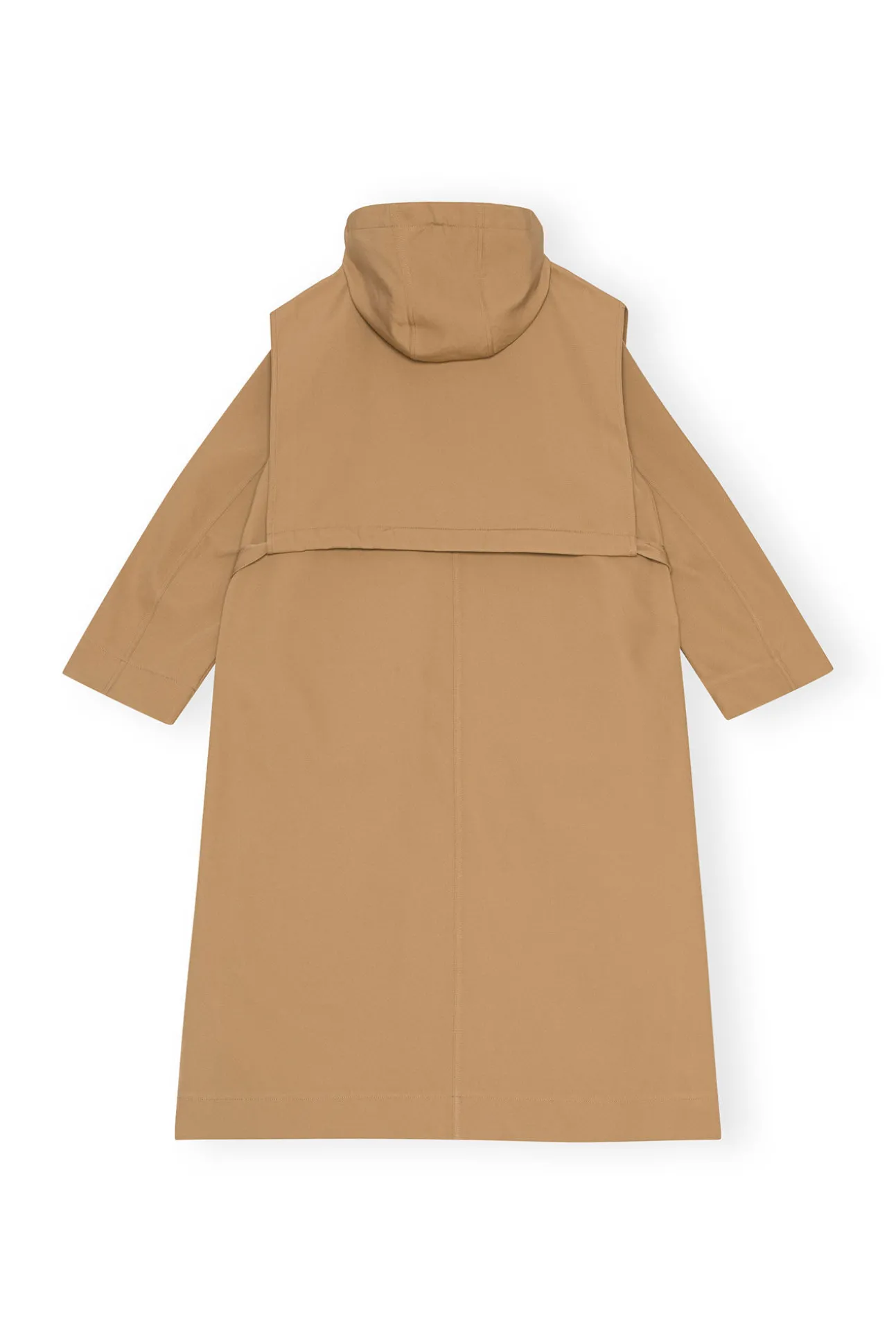 Best GANNI Schwerer Twill-Mäntel In Oversize-Passform Petrified Oak