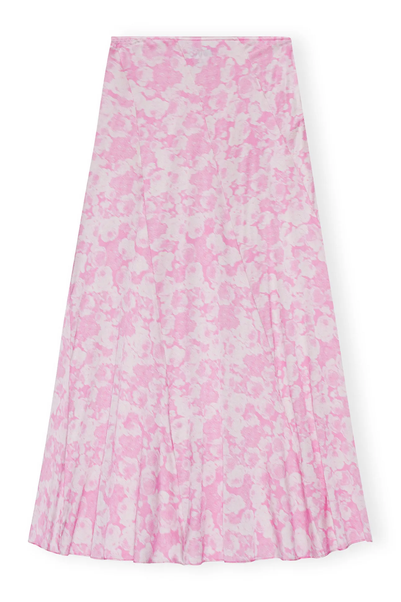 Cheap GANNI Silk-Stretch-Satin-Maxirock Bonbon