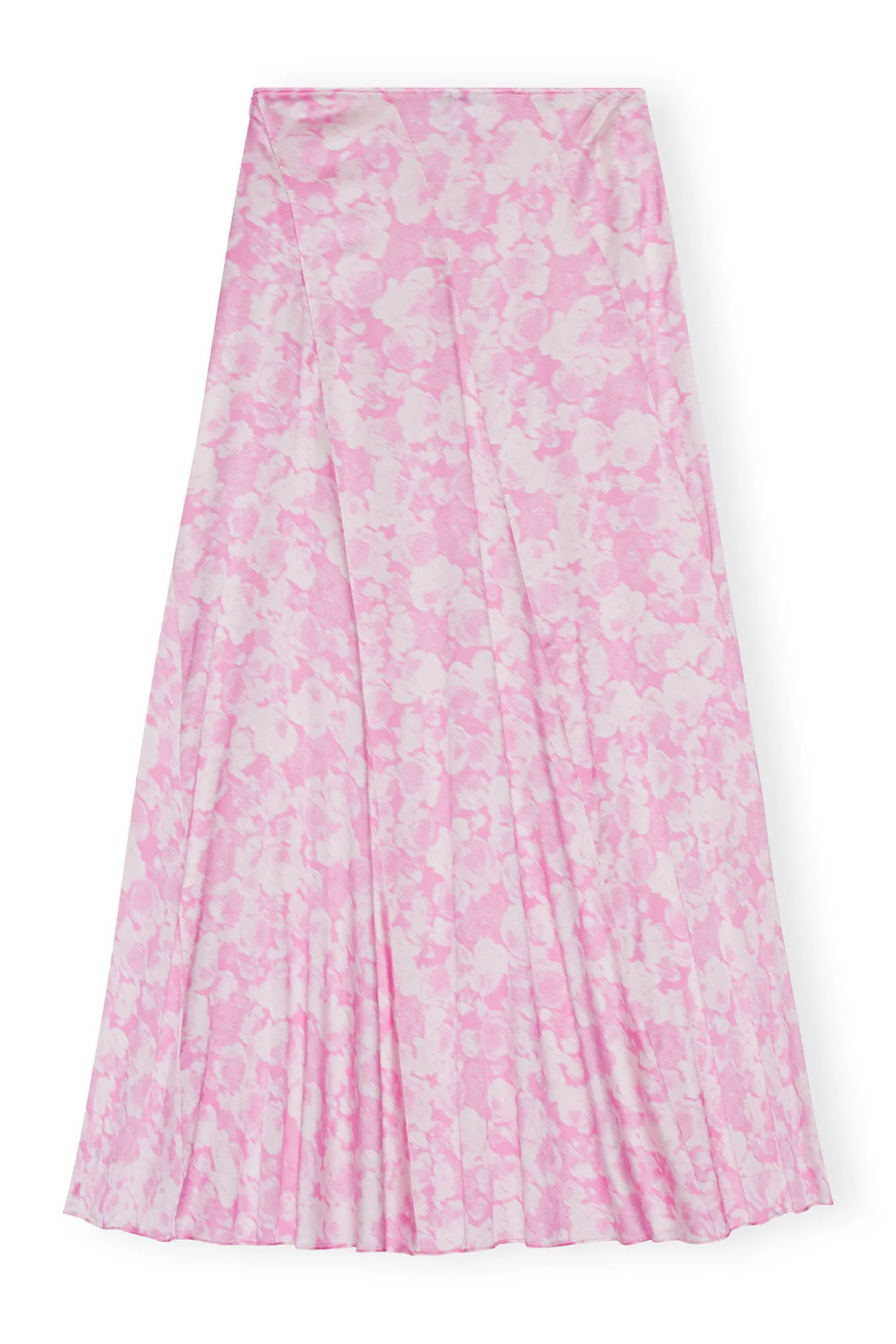 Cheap GANNI Silk-Stretch-Satin-Maxirock Bonbon