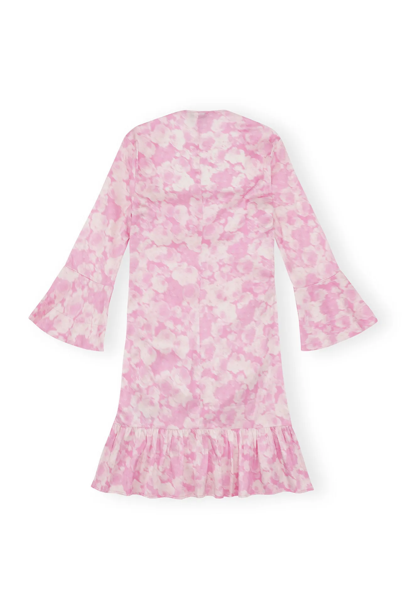 New GANNI Silk-Stretch-Satin-Minikleid Bonbon