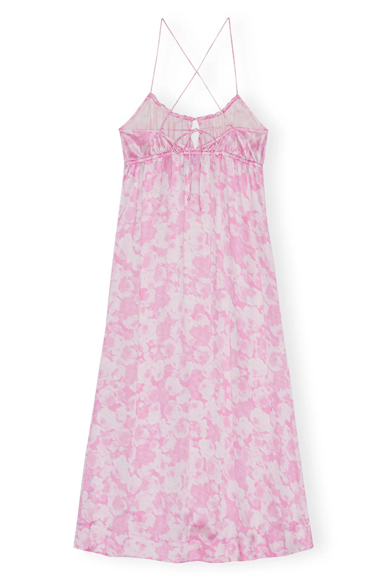 Best GANNI Silk-Stretch-Satin-Slip-Kleid Bonbon