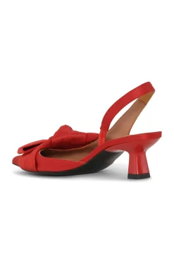Cheap GANNI Slingback-Pumps Mit Weicher Schleife In Rot Racing Red