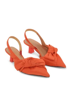 Best GANNI Slingback-Pumps Mit Weicher Schleife Orangeade