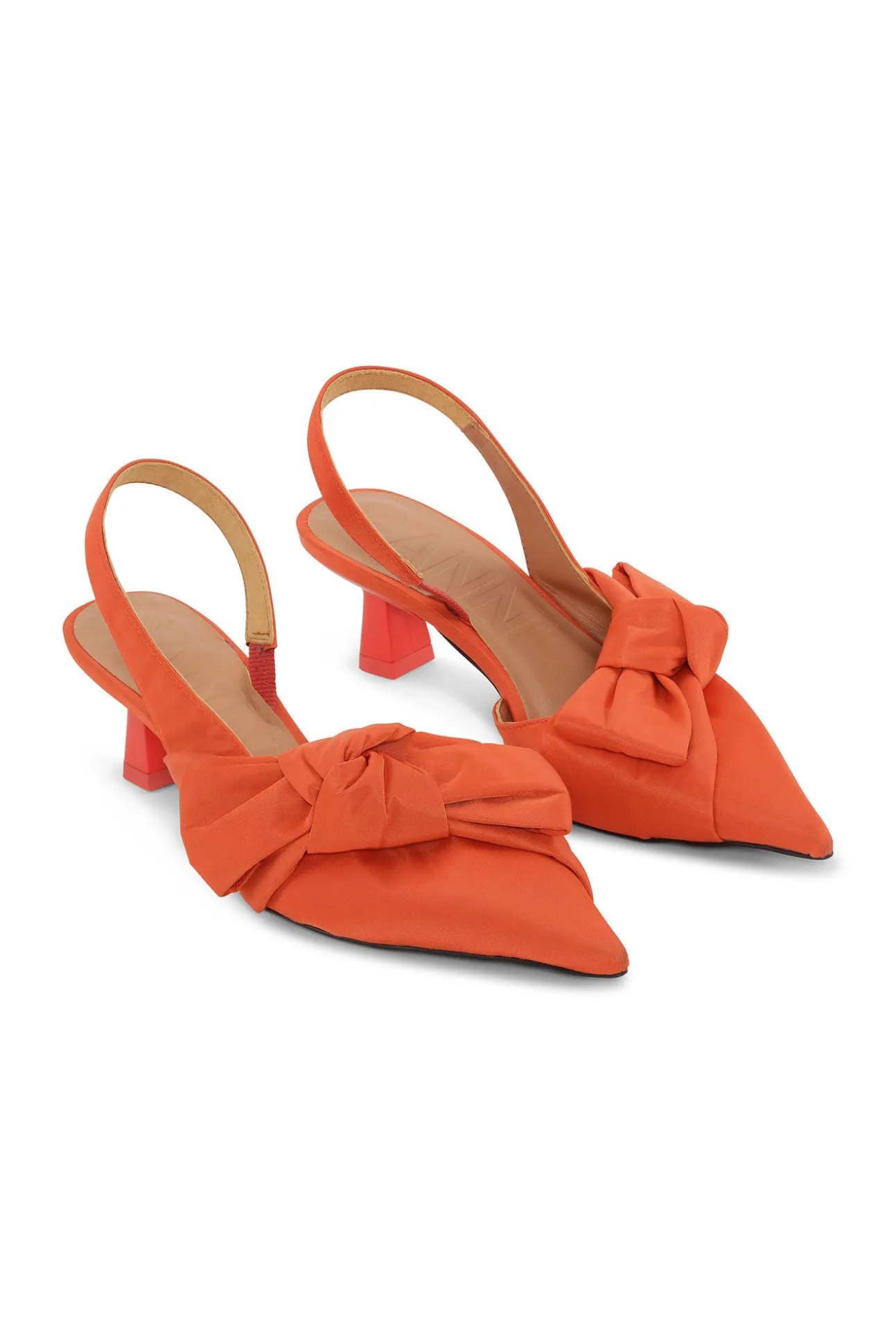 Best GANNI Slingback-Pumps Mit Weicher Schleife Orangeade