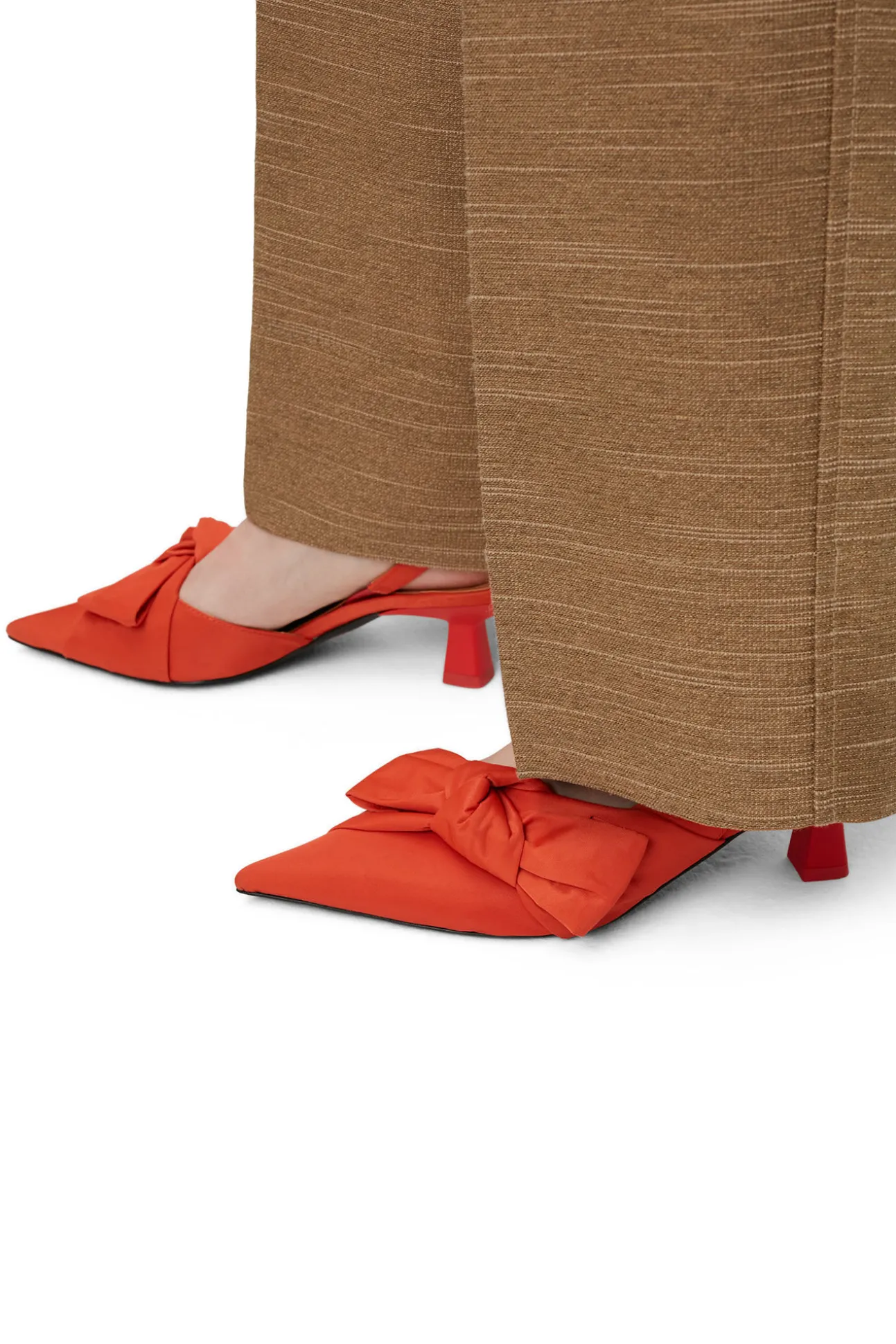 Best GANNI Slingback-Pumps Mit Weicher Schleife Orangeade