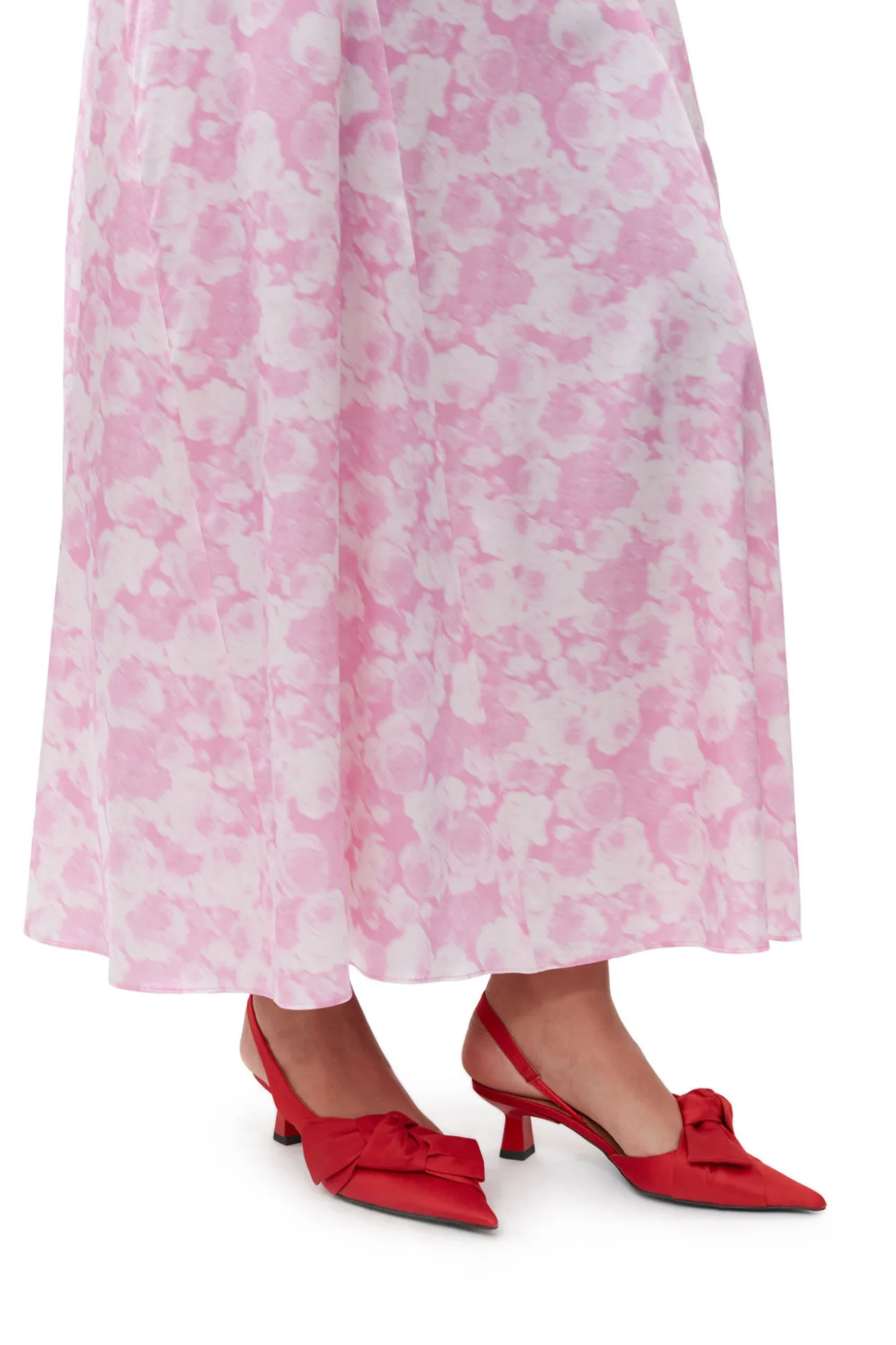 Cheap GANNI Slingback-Pumps Mit Weicher Schleife In Rot Racing Red