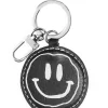 New GANNI Smiley-Schlusselanhanger Black
