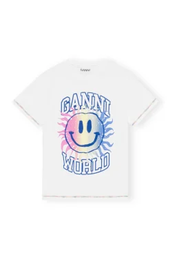 Hot GANNI Smiley-T-Shirt Bright White