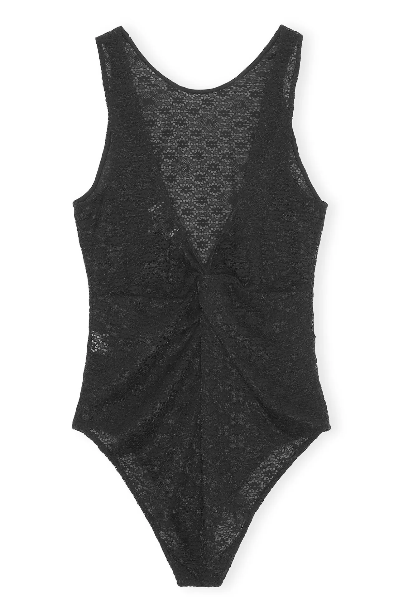 Best GANNI Spitzen-Bodysuit Mit Tiefem Ruckenausschnitt Black