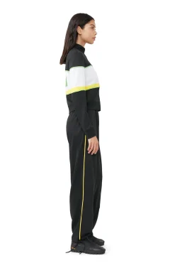 Outlet GANNI Sportliche Jersey-Trainingsjacke Black
