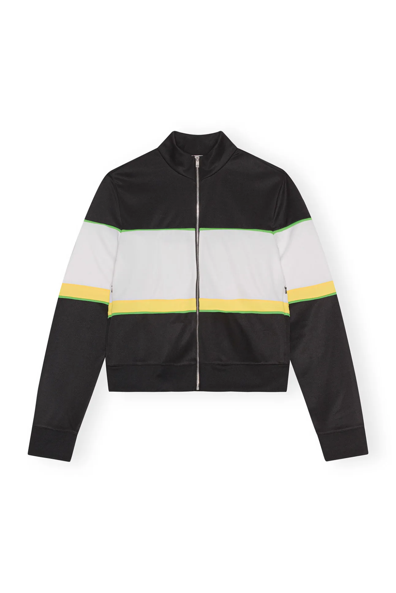 Outlet GANNI Sportliche Jersey-Trainingsjacke Black