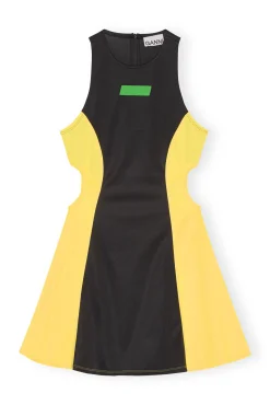 Outlet GANNI Sporty Jersey Tennis Dress Black