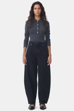 Fashion GANNI Stary Jeans Washed Black/Black