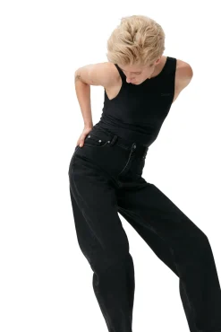 Fashion GANNI Stary Jeans Washed Black/Black