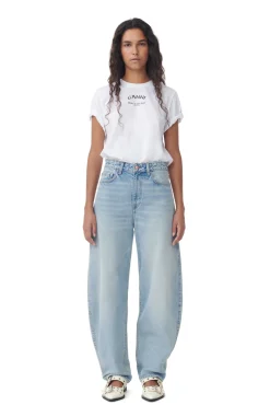 Cheap GANNI Stary-Jeans Light Blue Vintage