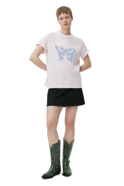 Fashion GANNI Streifen-Minirock Black