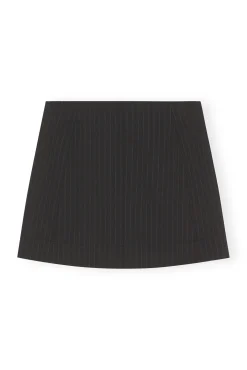 Fashion GANNI Streifen-Minirock Black