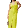 Hot GANNI Stretch Cotton Maxi Dress Sulphur Spring