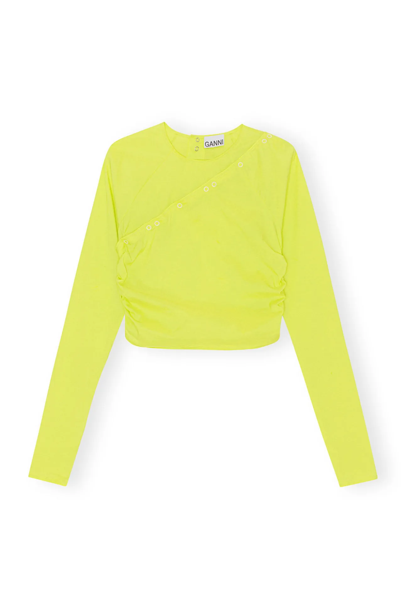 New GANNI Stretch-Baumwollbluse Sulphur Spring