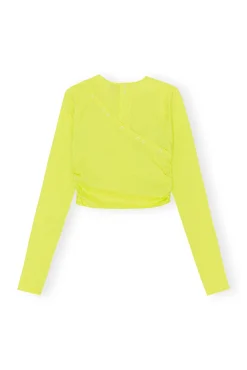 New GANNI Stretch-Baumwollbluse Sulphur Spring